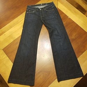 Seven 7 For All Mankind Dojo Flare Jean Dark Wash